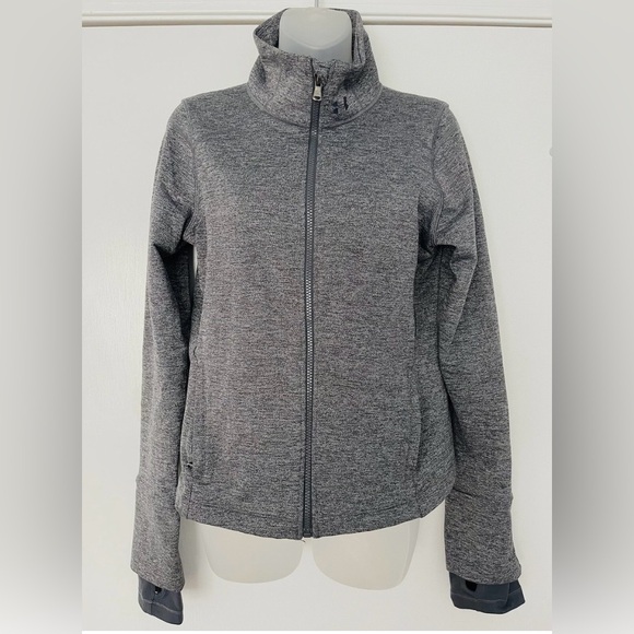 Women's Activewear Herringbone Running Walking Gray Jacket Size S - Picture 2 of 8